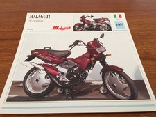 Fiche moto collection atlas motorcycle Malaguti 50 Evolution 1991