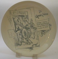 Assiette parlante thème cirque et instrument de musique - La grosse caisse