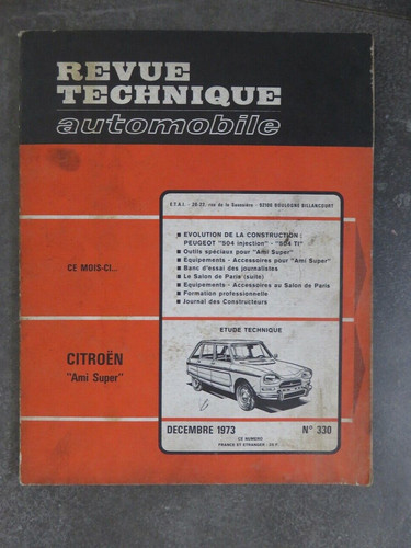 Revue technique automobile - technique,