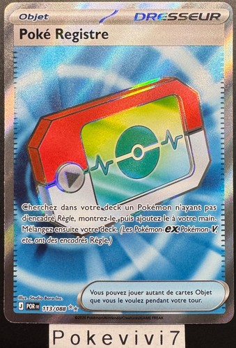 Carte pokemon poke registre - pokemon,
