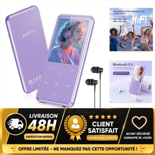 Agptek lecteur mp3 bluetooth - lecteur,