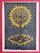 Estampe Tapisserie Feuillage Solaire de LURCAT illustré par PICART LE DOUX  1954