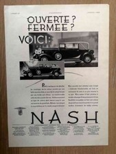 Publicité de 1931 - NASH