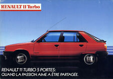 Catalogue prospekt brochure Renault 11 Turbo 5 portes 1985 FR