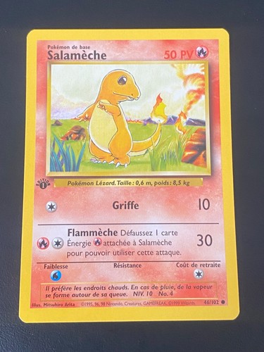 Carte pokemon salameche 102 - salameche, 46/102