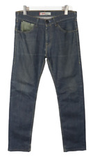 Levi's 504 Straight Hommes Jeans W32/L34 Moustaches Délavé Braguette Zip Bleu