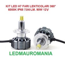 Set LED H7 90W 12V Feux Lenticulaire Canbus Lumières À 360° Spécifique Pcs Auto