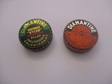 LOT DE 2 ANCIENNES MINI BOITES EN TOLE PUBLICITAIRE DIAMANTINE