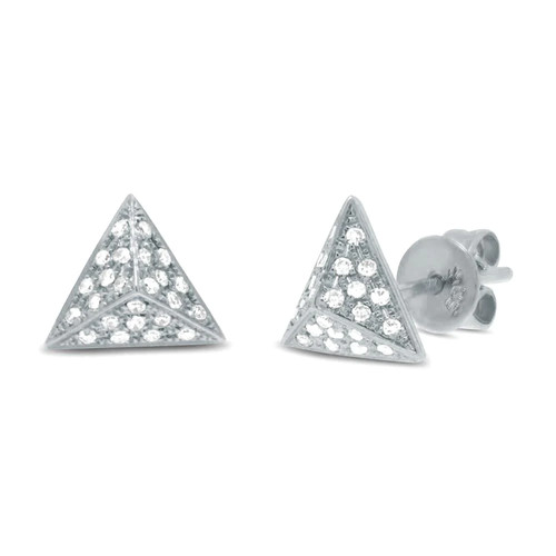 14k blanc diamant - or, pyramide