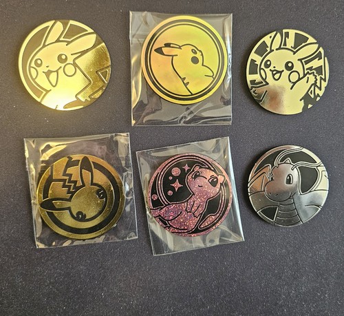 Pokemon large coins - 6x,