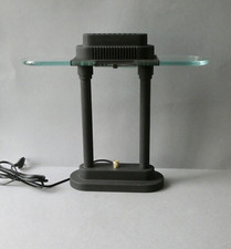 lampe de bureau, Robert Sonneman, métal et verre, Memphis, années 80, variateur