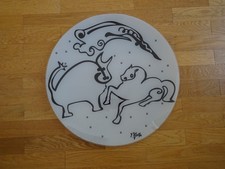 Grand Plat en Verre Décor