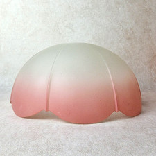 Abat Jour Tulipe en Verre Dépoli Rose Ancien Globe Lampe Suspension Forme Fleur