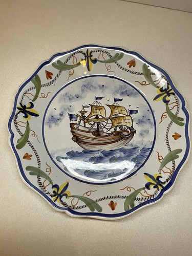 Assiette faience émaillée - assiette,