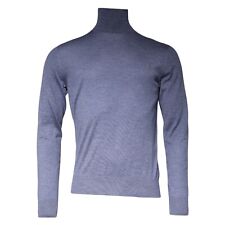 Dolce & Gabbana Pull Violet Bleu Manches Longues Col Roulé Pull IT48/US38/M