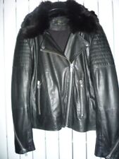 BLOUSON CUIR NOIR PERFECTO  " MARQUE 123 " TAILLE / 42  OCCASION