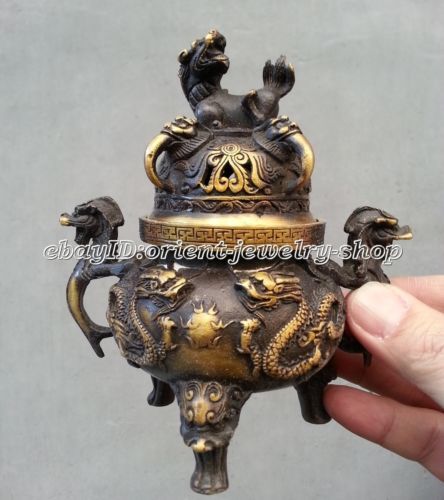 Ancient bronze censer tripod - ancient,