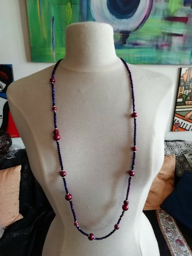 Collier pierres rocailles - collier,