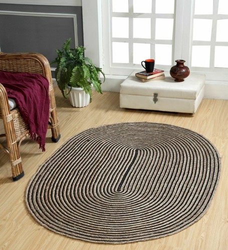 Tapis ovale tressé main - tapis, la