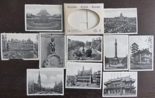 Carnet 10 mini photos (cartes postales) vintages sur Bruxelles  Belgique