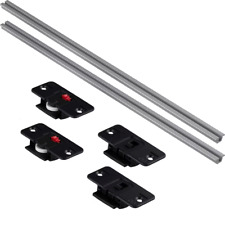 Schiebetürbeschlag Set Meuble Porte Coulissante Armoire Rail Alu Rouleau 20 KG