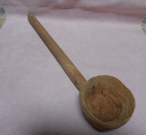 Grande louche ancienne bois - ancienne,