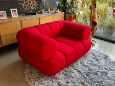 Petit Canapé Loveseat Rouge En Coton Épais De Qualité Stable 50 KG B 148 CM