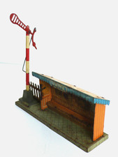 TRAIN JEP  "O"  GARE/HALTE    TÔLE   Lg 16cm  ANNÉES 50 ÉTAT DE JEU