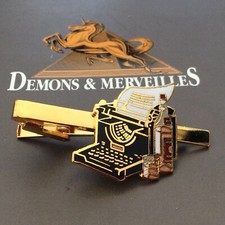 Gentleman Metal Simple Tie Clip Bar Clasp Practical France Whisky Typewriter