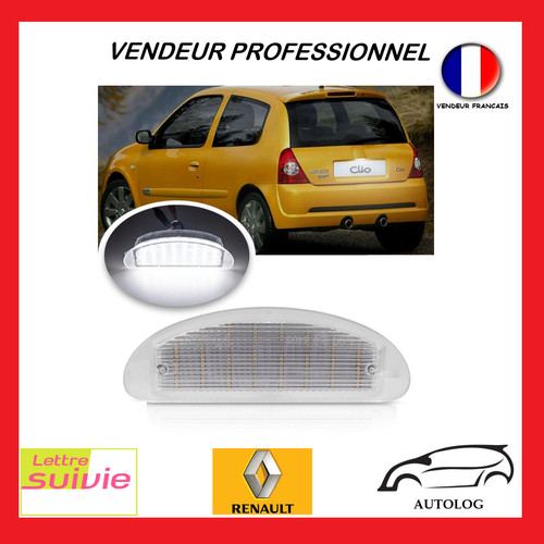 Eclairage plaque renault clio - eclairage,