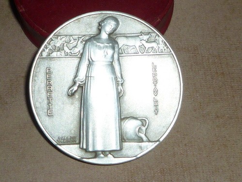 Medaille bronze argente - medaille, fables