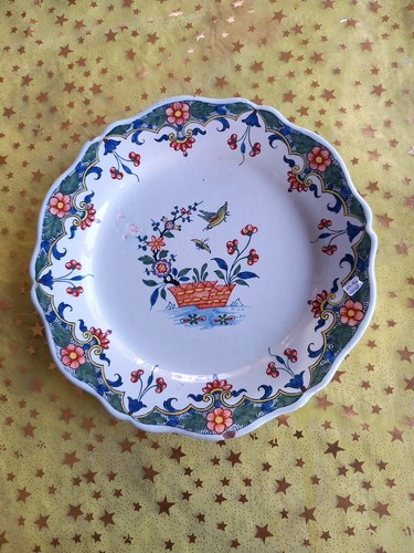 Superbe assiette rouen 18ème - superbe,
