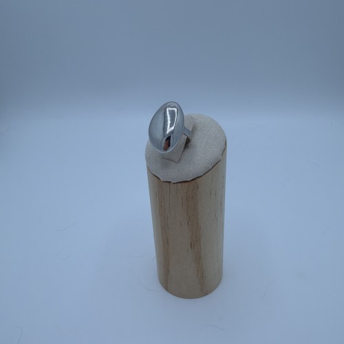 Bague argentée ovale effet - argentée,