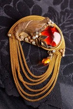 Vintage Marena Broche Corne