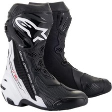 Alpinestars Supertech R 2021 - Bottes De Moto 40 - Noir Et Blanc