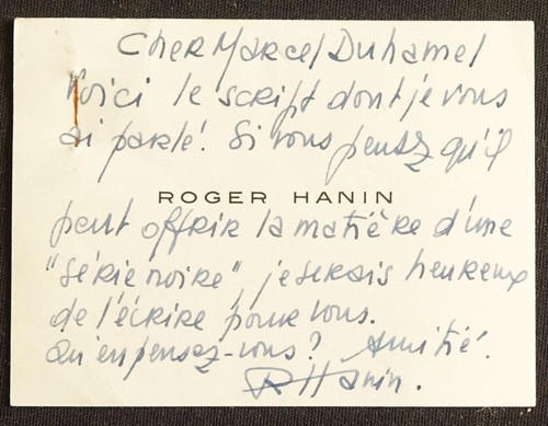 Roger hanin autographe - roger,