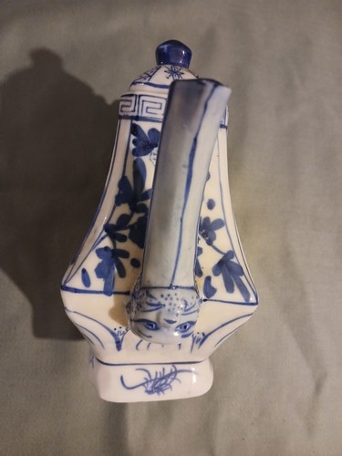 Théière chine bleu ancien - théière,
