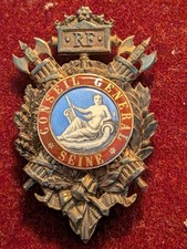 Insigne Représentant Élu Fonction Conseil Général De La Seine Chobillon...