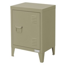 Table de nuit olive acier