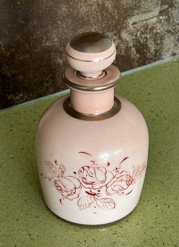 Flacon parfum faïence rose - parfum,