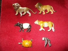 ANIMAUX de ZOO en PLOMB ANCIENS - 6 PIECES