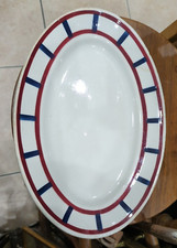 Plat Faïence Décors Béarn  Basque  Creil Monterau ???