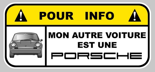 Sticker mon autre voiture est - mon,