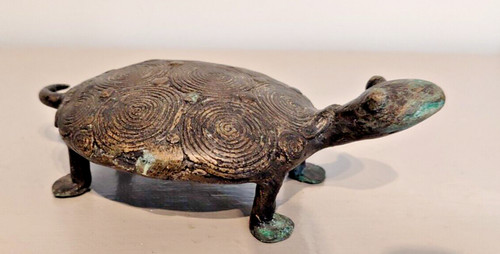 Sculpture tortue bronze - sculpture,