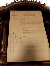 Vintage arrêté préfectoral ancien document années 1930-1940 Marseille Bouches-du