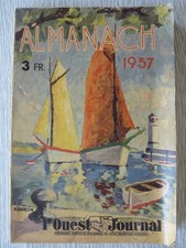 Almanach de 1957 L'Ouest-Journal, illustration de couverture A.Jourcin, illustré
