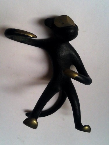 Petit singe bronze - singe, en