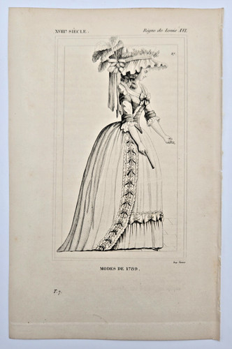 Gravure originale xixe mode - gravure,