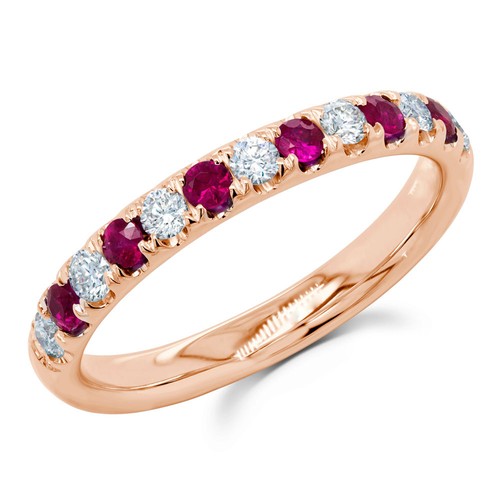14k rose rubis bague - 14k,