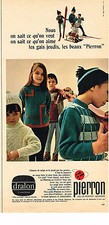 PUBLICITE ADVERTISING 074  1966  PIERRON vetements ski pulls enfants